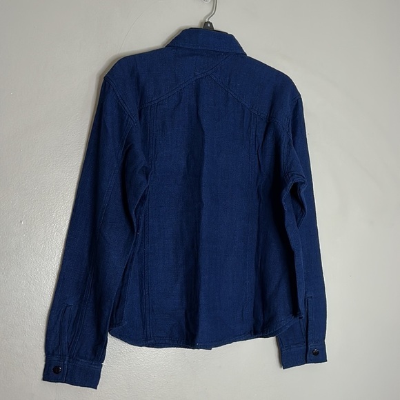 SANDRINE ROSE x Free people VIRGIN denim DARK WASH INDIGO SHACKET LARGE nwt - Picture 4 of 7